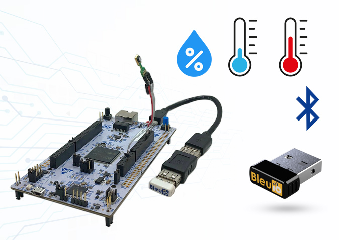 Sensor data collection from STM32 and SHT85 using Bluetooth Low Energy