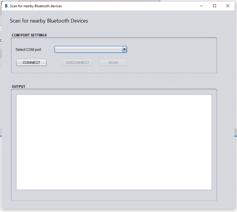 Scan for nearby Bluetooth device using JAVA BleuIO Create Bluetooth