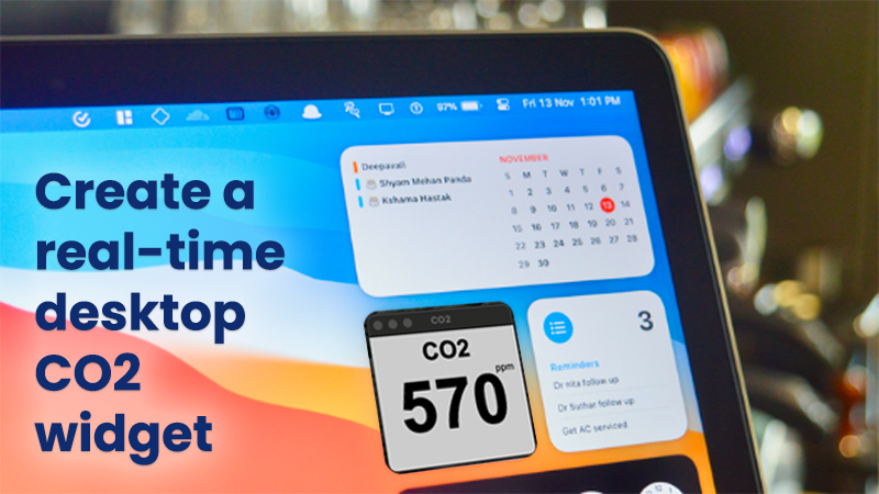 Create a real-time desktop CO2 widget using Javascript and Bluetooth
