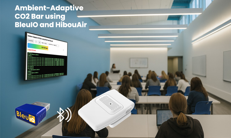 Ambient-Adaptive CO2 Bar with BleuIO & HibouAir