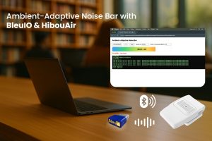 Ambient-Adaptive Noise Bar with BleuIO & HibouAir