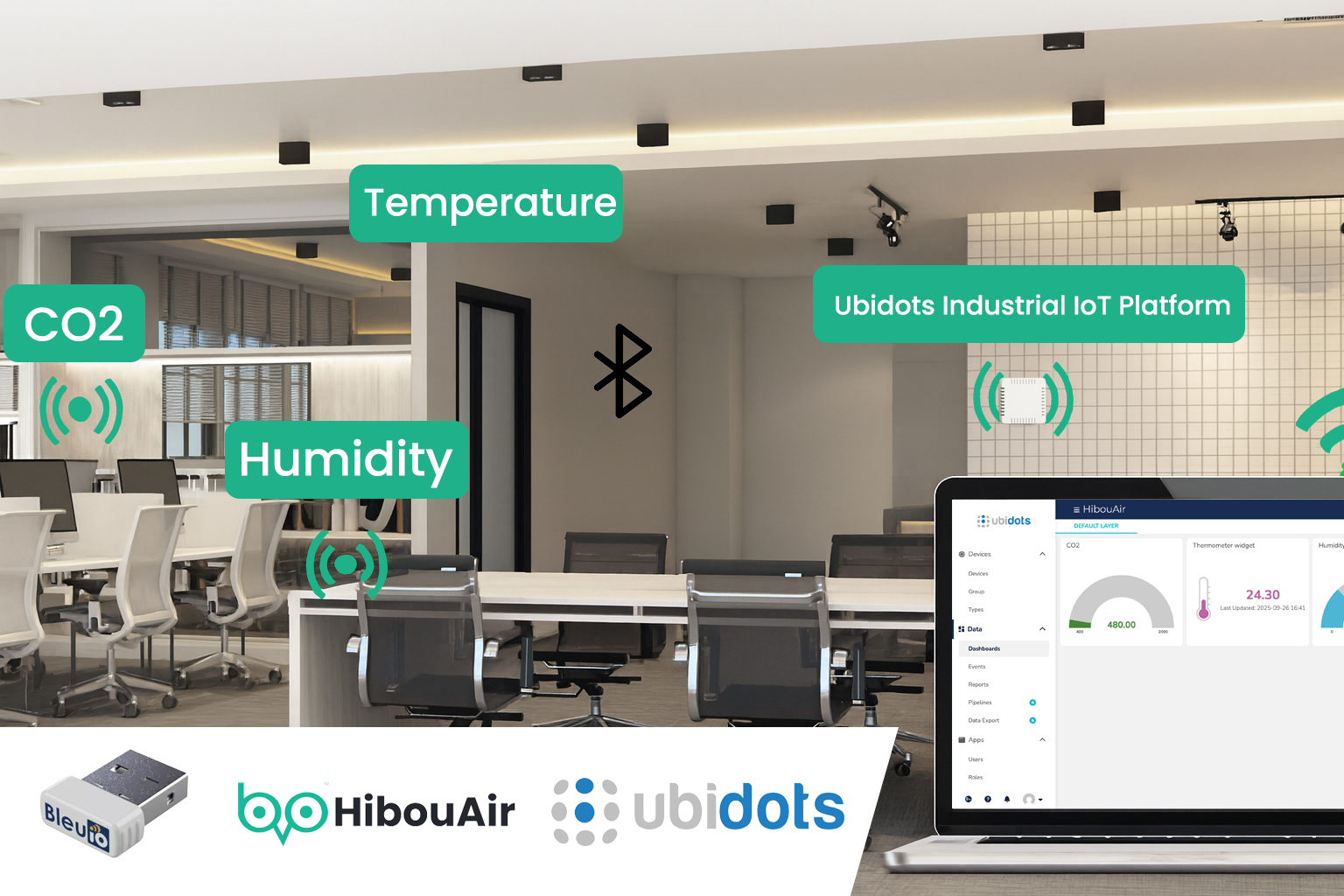 Connecting BleuIO to Ubidots: A Practical Industrial IoT Air Quality Solution