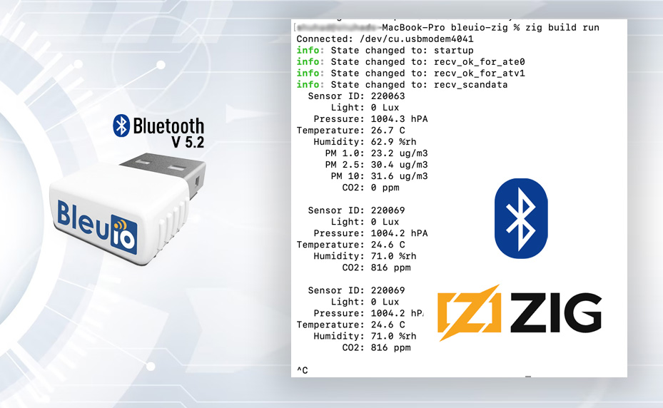 Building a BLE Application with Zig and BleuIO: Reading Sensor Data from HibouAir